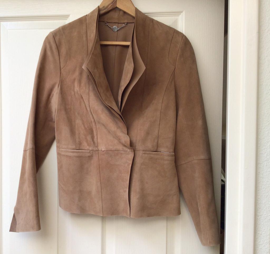 Keurig lederen jasje van Marccain M, Maat 38/40 (M), Bruin, Nieuw, Ophalen of Verzenden