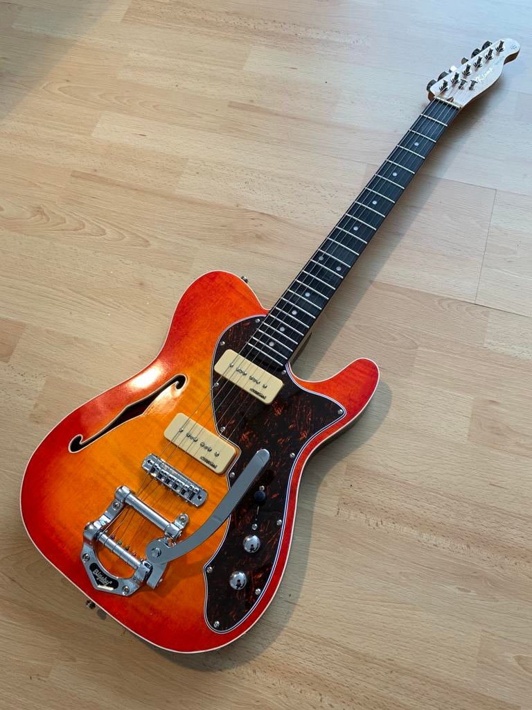 Thinline Telecaster, Wilkinson P90, Bigsby, Ophalen, Nieuw, Solid body, Overige merken
