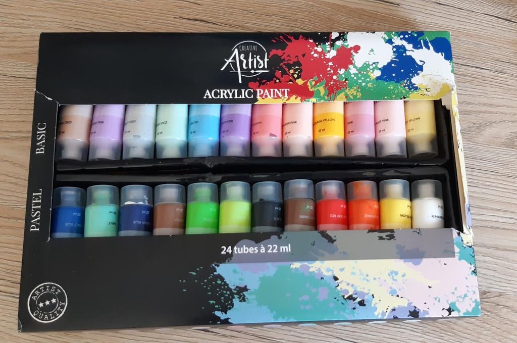 Creative Artist Acrylverf Set - 24 kleuren, Hobby en Vrije tijd, Ophalen of Verzenden, Nieuw, Acrylverf