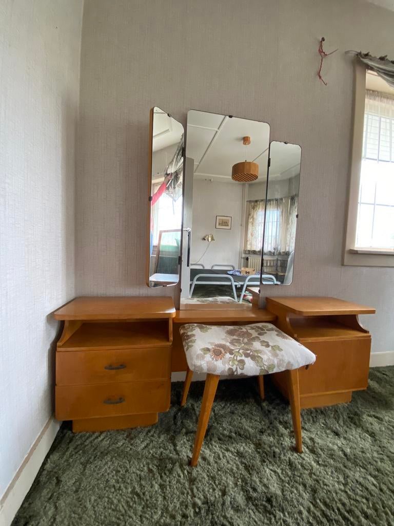 Vintage Kaptafel Mid-Century, Jaren '50/'60, Huis en Inrichting, Tafels | Kaptafels, Gebruikt, 150 tot 200 cm, 150 tot 200 cm