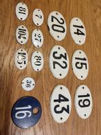 Antieke emaille (huis) nummers, Ophalen of Verzenden