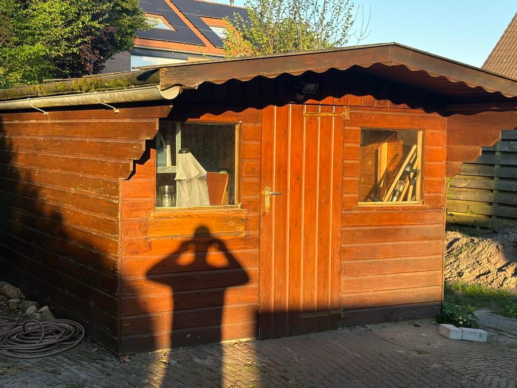GRATIS Houten tuinhuis - zelf afbreken 3x4 meter, Tuin en Terras, Tuinhuizen, Tuinhuis, 250 tot 500 cm, Ophalen of Verzenden, 2 ramen