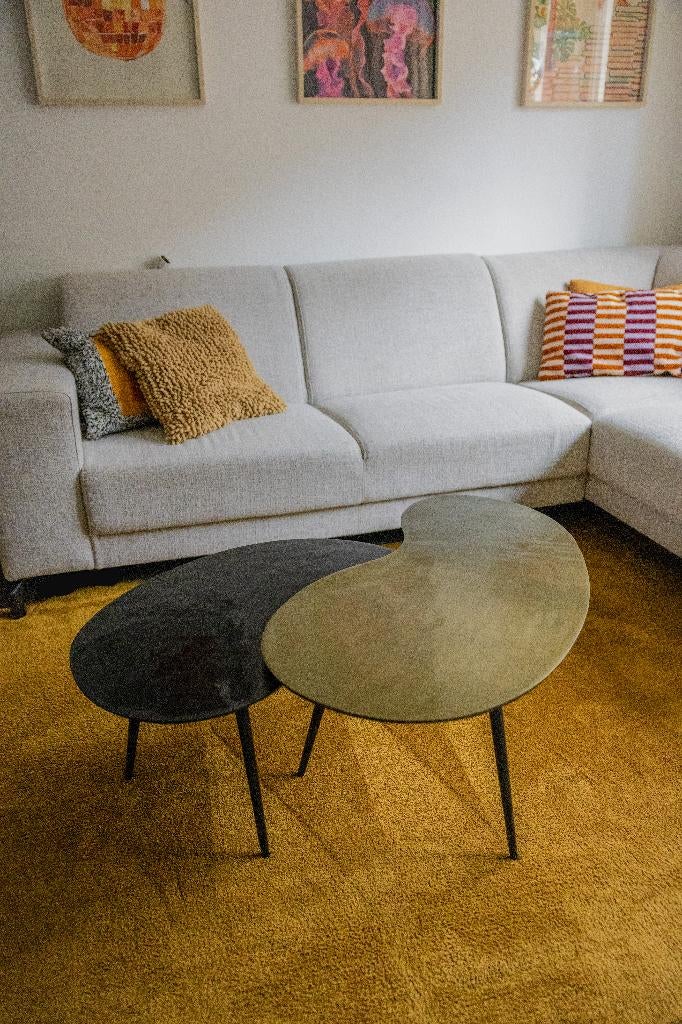 Salontafel Calci brons, Ophalen, Metaal of Aluminium, 55 tot 75 cm, Zo goed als nieuw