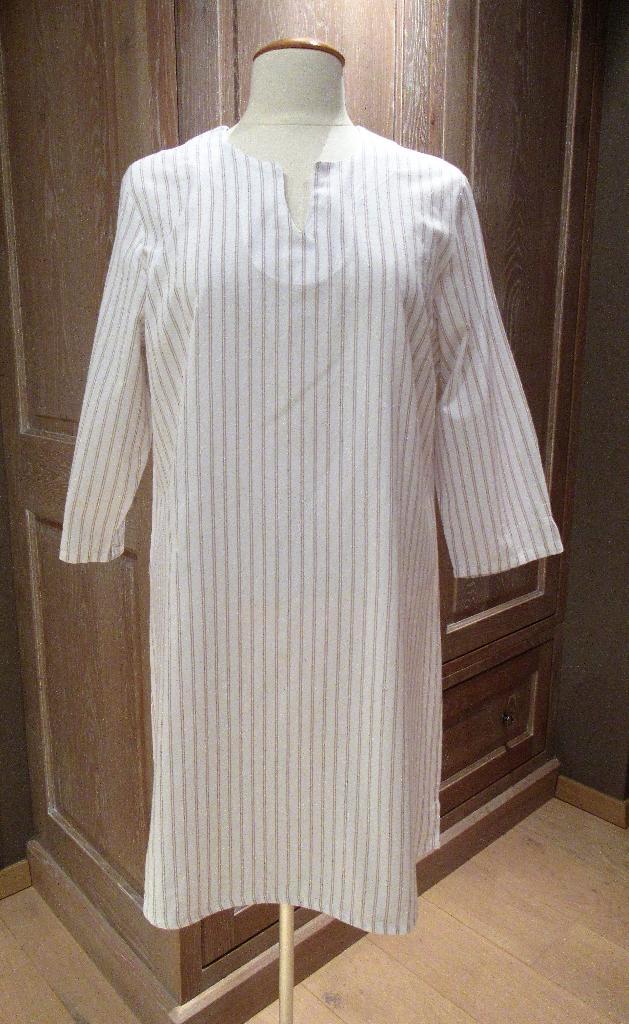 Nieuwe witte katoenen tuniek / jurk, mt 38, Kleding | Dames, Blouses en Tunieken, Nieuw, Maat 38/40 (M), Wit, Verzenden