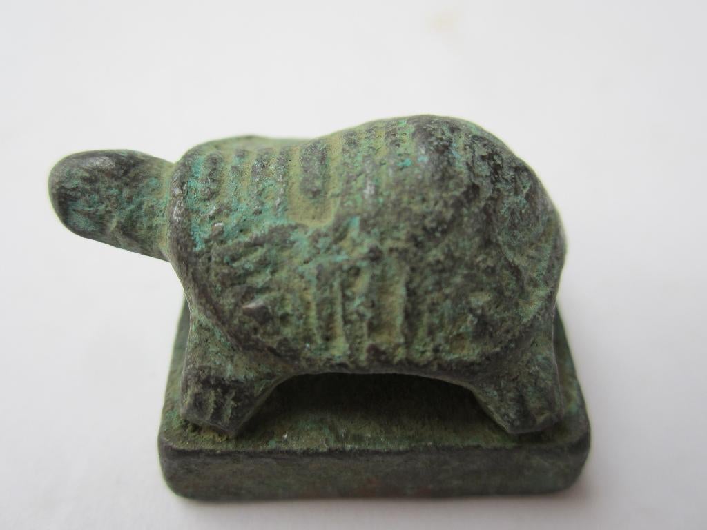 Oude Chinese schildpad met stempel / zegel van brons.2908, Antiek en Kunst, Ophalen of Verzenden, Brons