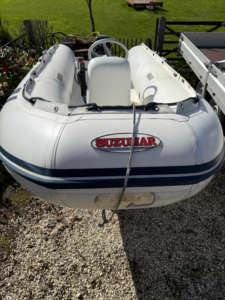 Suzumar rubberbootje Suzuki 10pk 4takt, Watersport en Boten, Gebruikt, Benzine, Minder dan 70 pk, Overige materialen