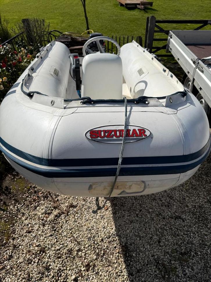 Suzumar rubberbootje Suzuki 10pk 4takt, Watersport en Boten, Rubberboten, Gebruikt, Overige merken, Overige materialen, Minder dan 70 pk