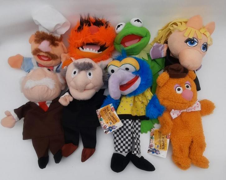 The Muppets complete set van 8 handpoppen AH 2012, Kinderen en Baby's, Speelgoed | Knuffels en Pluche, Zo goed als nieuw, Overige typen