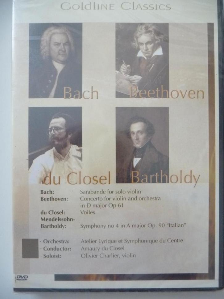 02B: Bach, Beethoven, du Closel, Bartholdy (in plastic), Cd's en Dvd's, Dvd's | Muziek en Concerten, Nieuw in verpakking, Alle leeftijden