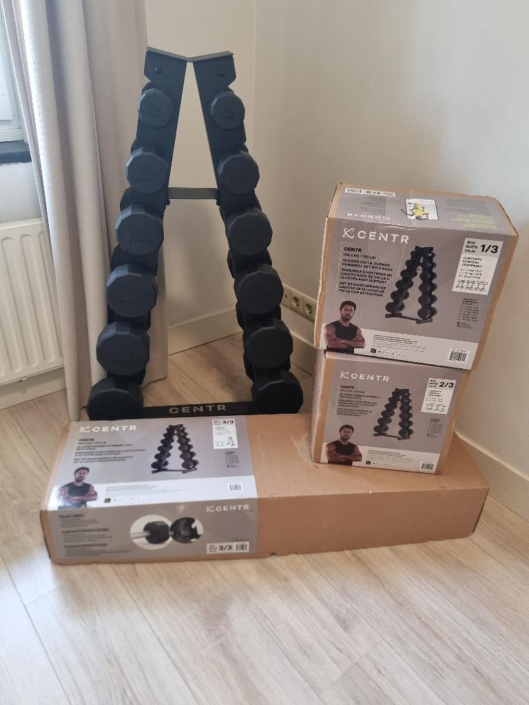 Centr Dumbbell Weights tower 12-Piece, Sport en Fitness, Fitnessmaterialen, Dumbbell, Armen, Benen, Borst, Buik, Rug, Ophalen