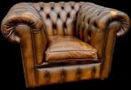 Chesterfield club fauteuil goud bruin + BEZORGING GRATIS