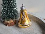 Vintage kerstbal klokje goud 429, *, Gebruikt, *, Ophalen of Verzenden