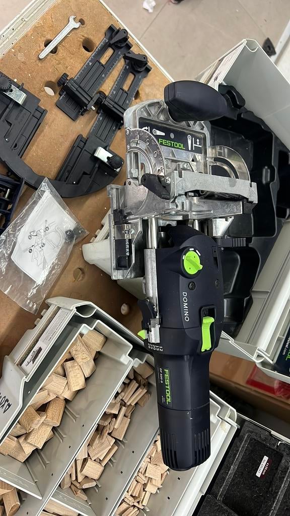 Festool domino df 500 set, Ophalen of Verzenden, Zo goed als nieuw, Elektrisch, Bovenfrees