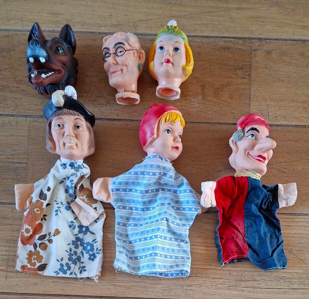 Handpoppen set van 6 stuks, Ophalen of Verzenden, Jongen of Meisje