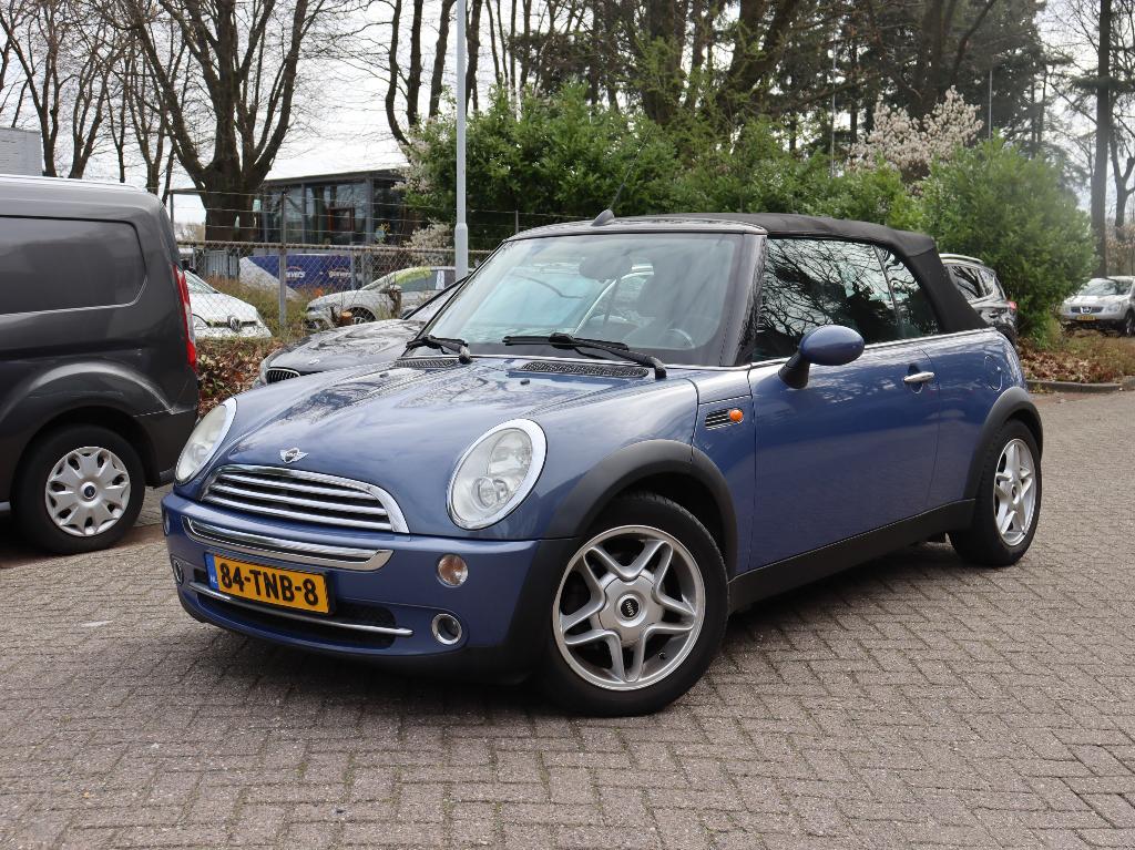 Mini Cabrio 1.6 blauw 2004, Auto's, Mini, Bedrijf, Cabrio, ABS, Airbags, Airconditioning, Alarm, Bluetooth, Elektrische buitenspiegels
