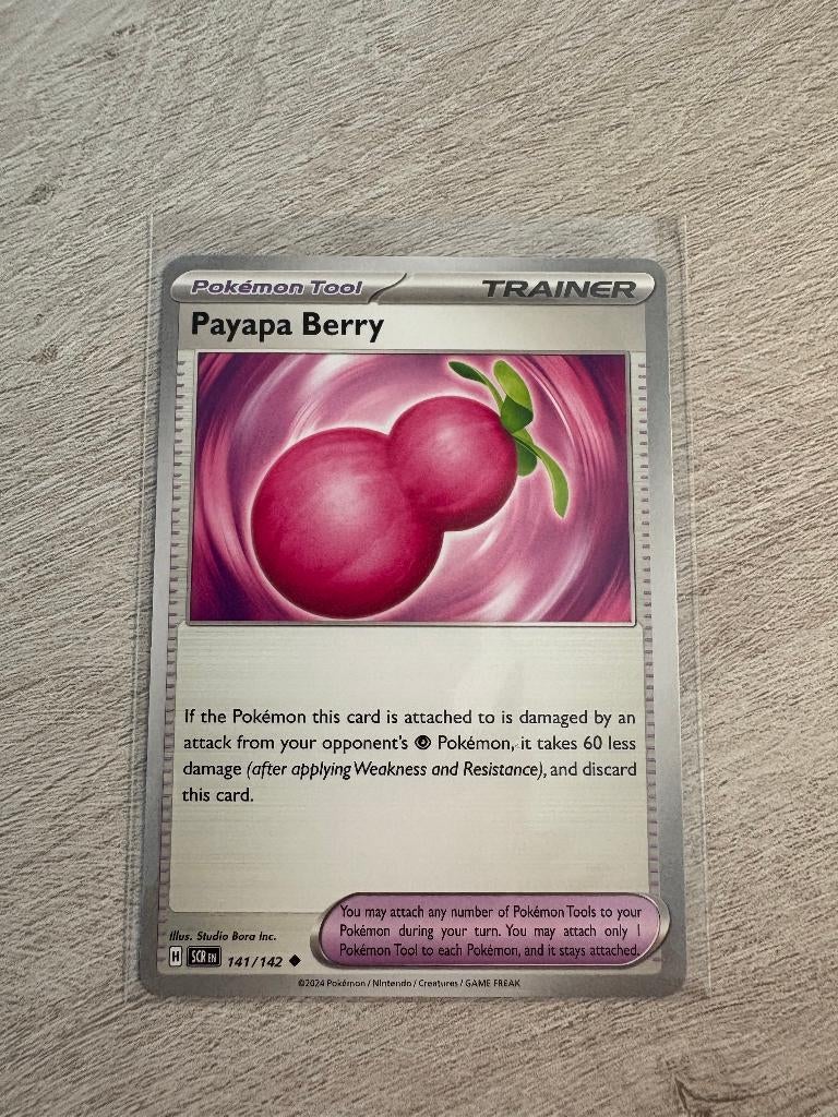 Payapa Berry 141/142 Stellar Crown - Pokémon Kaart, Ophalen of Verzenden, Nieuw, Losse kaart
