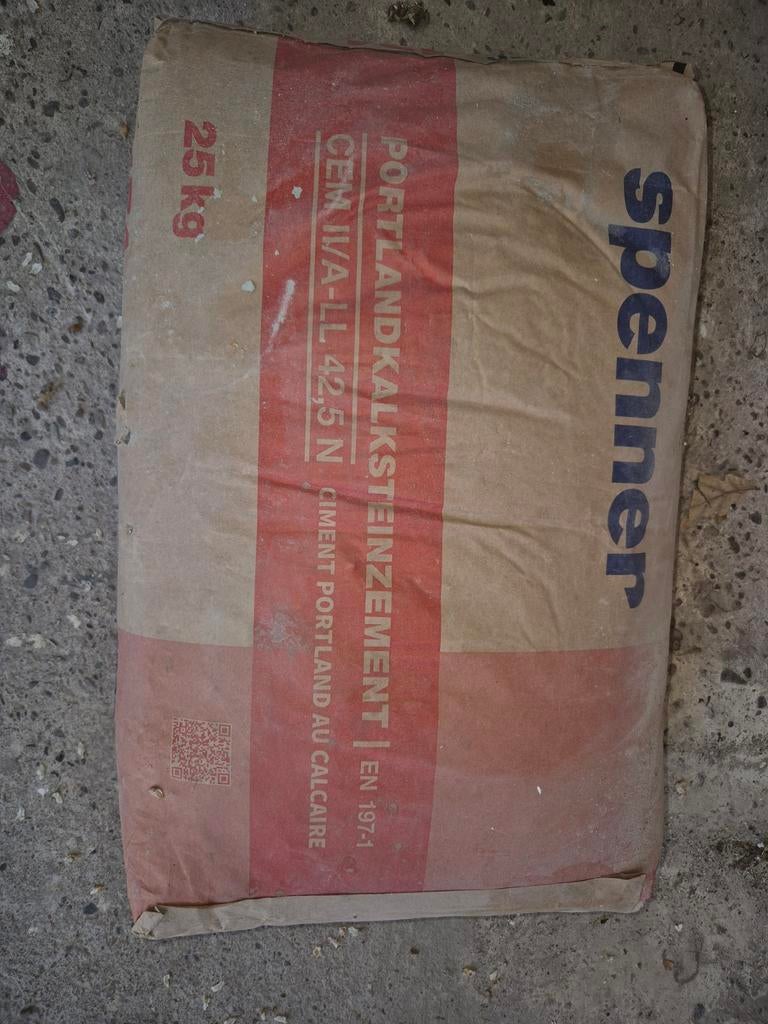 Spenner Portland Kalksteencement 25 kg, Doe-het-zelf en Verbouw, Overige Doe-het-zelf en Verbouw, Nieuw, Ophalen