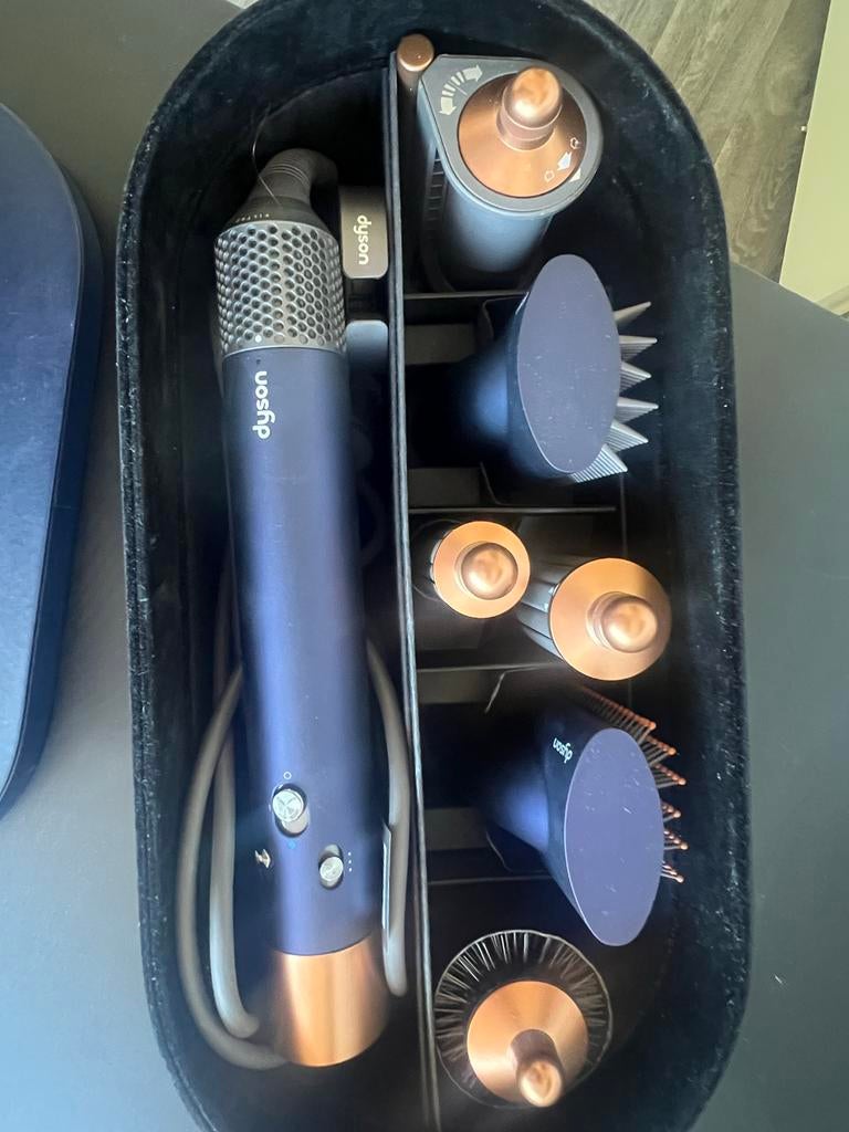 Dyson Airwrap Complete in Pruisisch Blauw/Koper, Ophalen, Zo goed als nieuw, Krultang of Stijltang