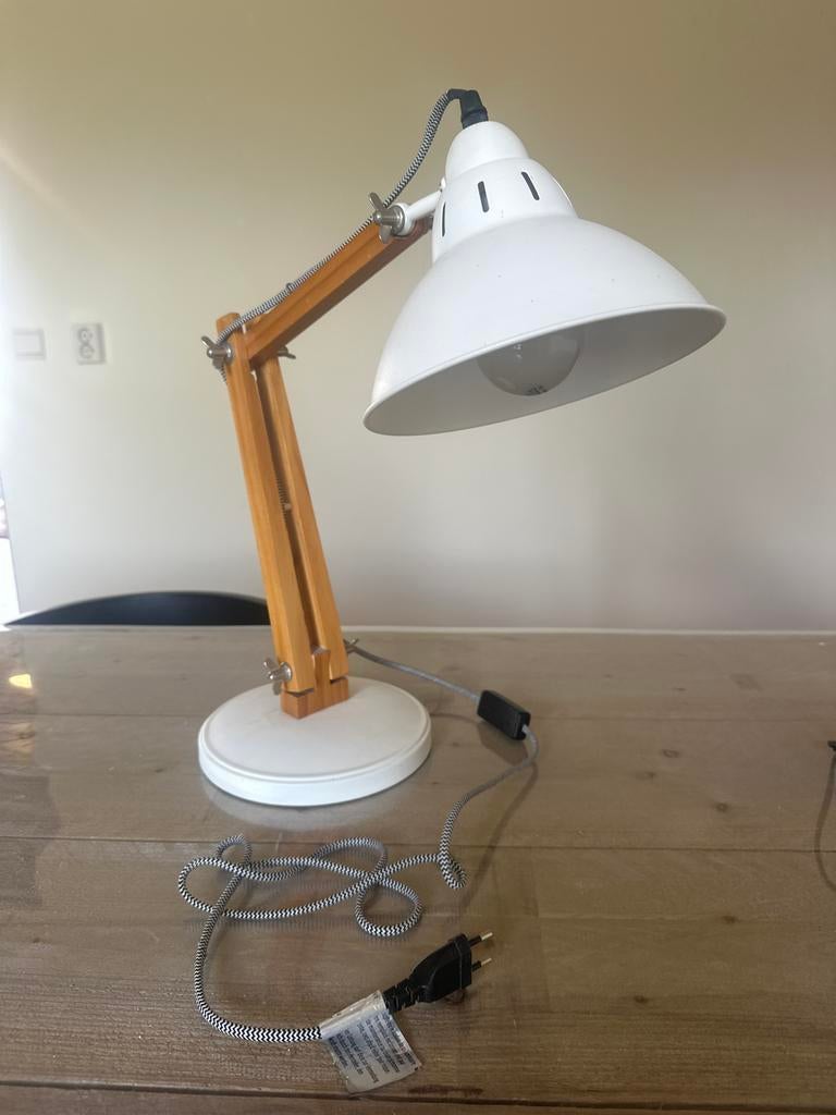 Bureau lamp, Huis en Inrichting, Ophalen, Gebruikt, Hout, Minder dan 50 cm