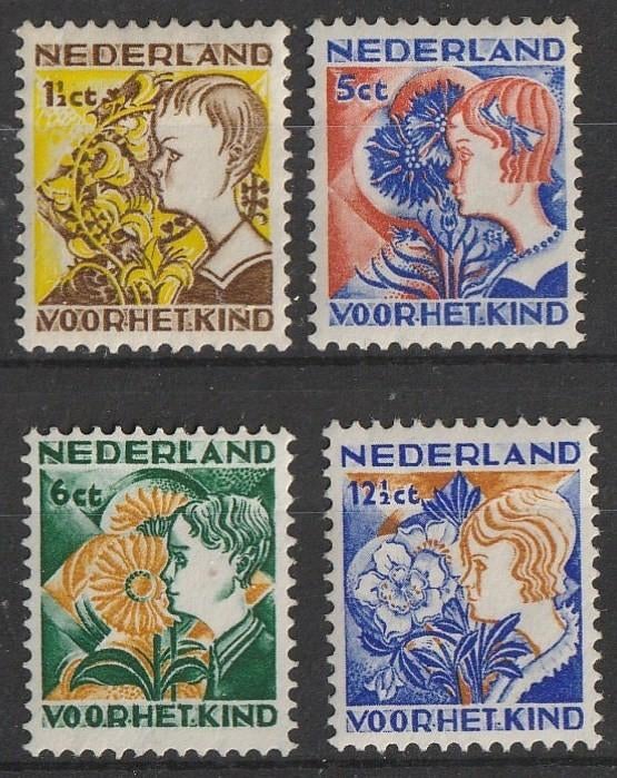 Nederland 1932 Kinderzegels nvph 248/251 MNH, Ophalen of Verzenden, T/m 1940, Postfris