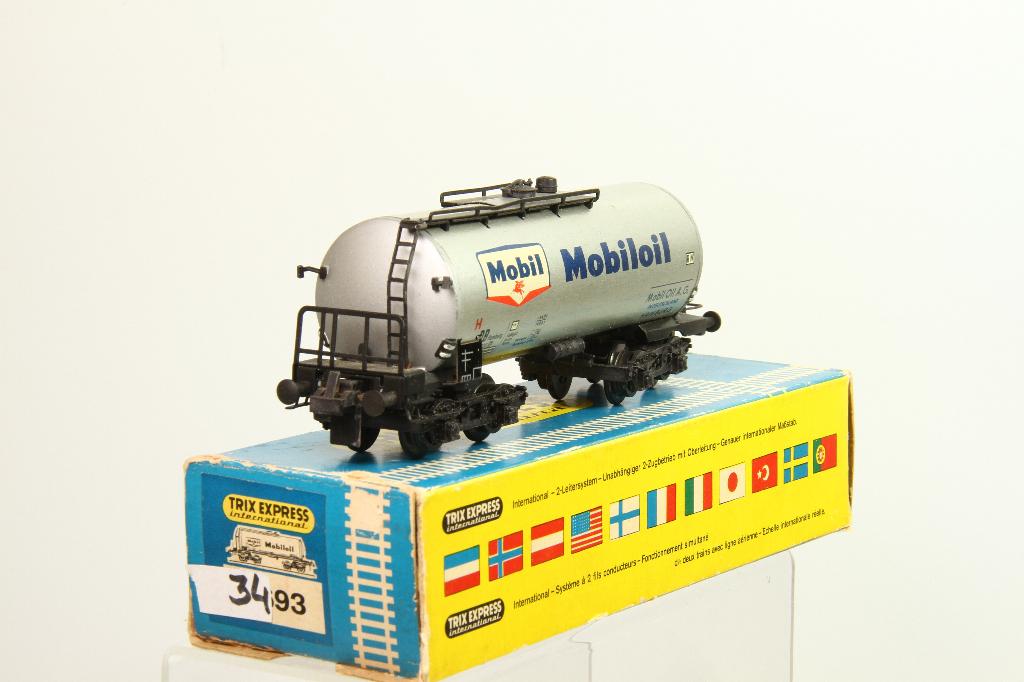 3493 Trix Express ketelwagen Mobiloil 4 assig, Ophalen, Gelijkstroom, Trix, Wagon