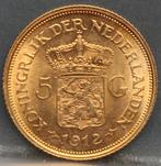Mooi gouden vijfje - 5 gulden 1912 Wilhelmina, Verzenden, 5 gulden, Goud, Koningin Wilhelmina