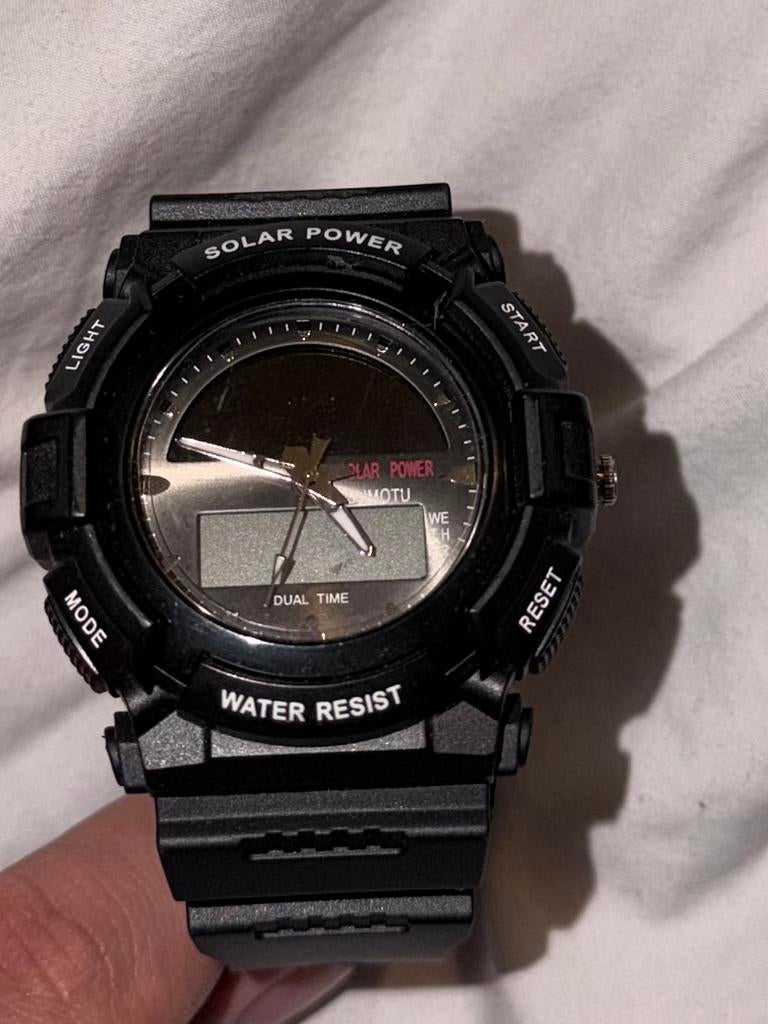 Smash Solar Power horloge, Sieraden, Tassen en Uiterlijk, Horloges | Heren, Kunststof, Polshorloge, Kunststof, Zo goed als nieuw