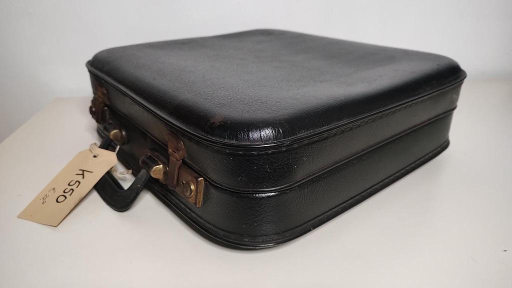 K550 VINTAGE stewardess koffer zwart van geperst karton, Overige materialen, Gebruikt, Onbekend, Minder dan 50 cm