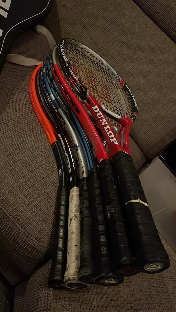 Diverse tennisrackets: Head, Dunlop, ProKennex, Wilson, Sport en Fitness, Tennis, Gebruikt, Ophalen of Verzenden, Head, Racket