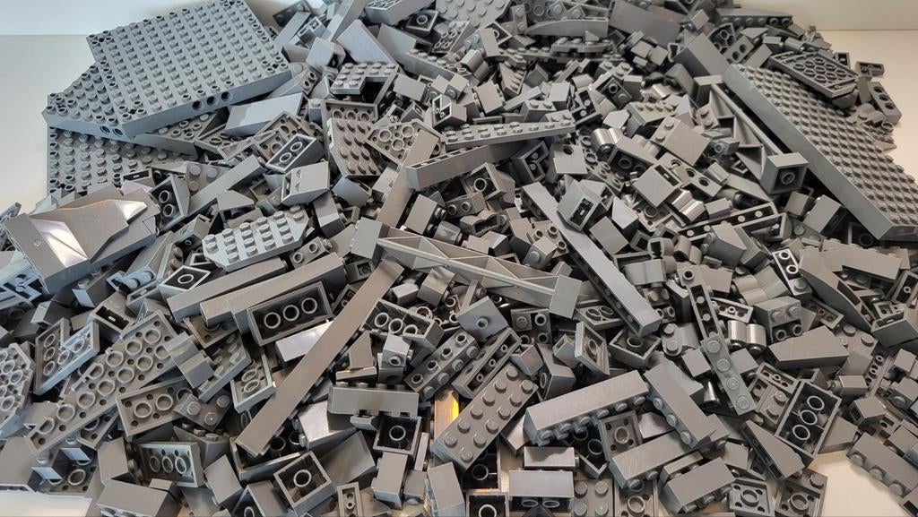 Lego ruim 1000x Dark Bluish Grey, Kinderen en Baby's, Speelgoed | Duplo en Lego, Zo goed als nieuw, Verzenden