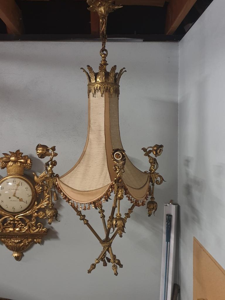 Antieke bronzen lamp, Antiek en Kunst, Ophalen