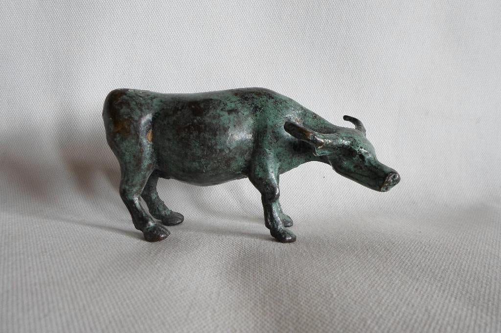 Buffel Brons Beeld, Minder dan 20 cm, Ophalen of Verzenden, Zoogdier, Beeld
