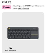Nieuw Logitech K400 Plus Draadloos Touch Toetsenbord Unify, Computers en Software, Toetsenborden, Toetsenbord en muis-set, Nieuw