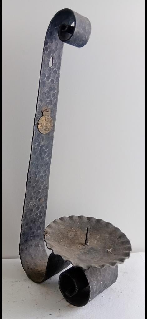 Vintage Wandkandelaar Waldorp Design Handgemaakt Smeedijzer, Ophalen of Verzenden, Overige materialen