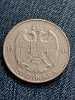 Joegoslavië 20 Dinara 1938 Petar II - Zilver, Verzenden, Joegoslavië, Losse munt, Zilver