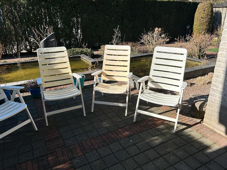 Kettler Tuinstoelen .Type Futura.Kunststof / aluminium 2603, Tuin en Terras, Tuinstoelen, Gebruikt, Kunststof, Inklapbaar, Verstelbaar