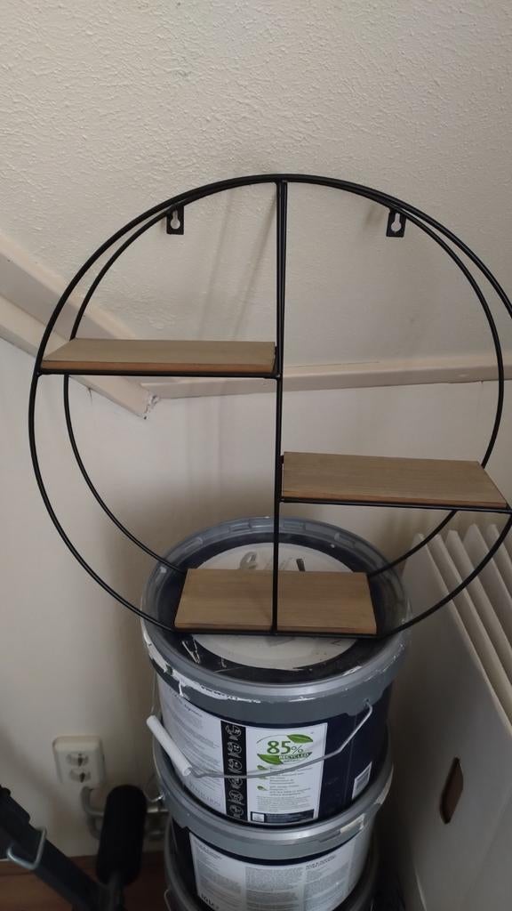 Rond industrieel wandrekje, Huis en Inrichting, Woonaccessoires | Wandplanken en Boekenplanken, Ophalen