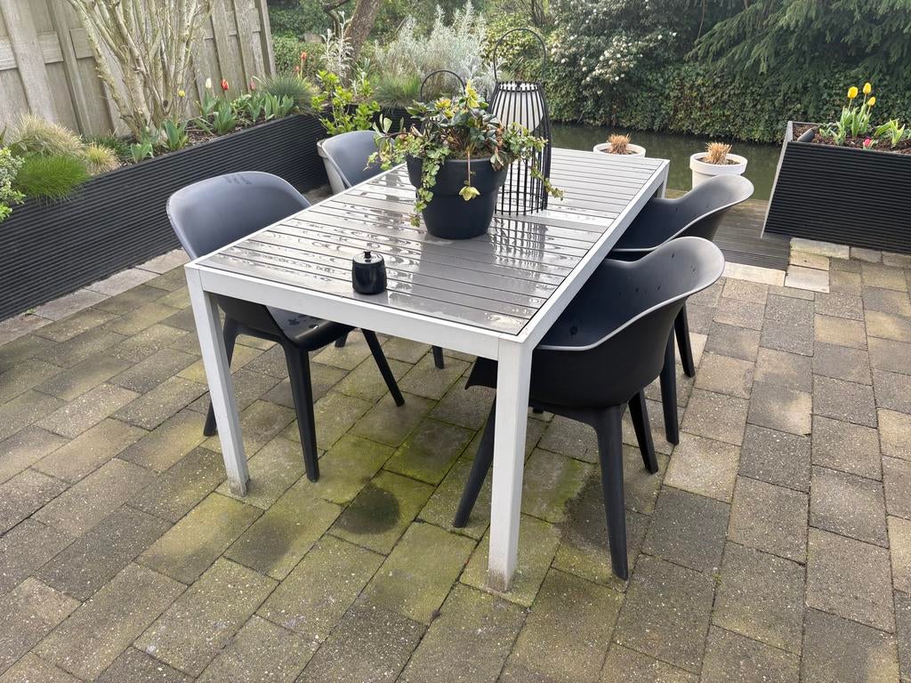 Ikea Sjalland tuintafel, Tuin en Terras, Tuintafels, Ophalen, Gebruikt, Rechthoekig, Aluminium