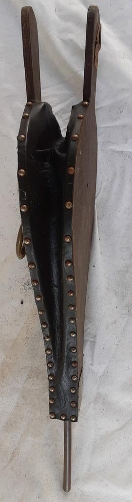 Antieke haardblaasbalg met leeuwenkop 46 cm lang, Huis en Inrichting, Haarden, Ophalen of Verzenden