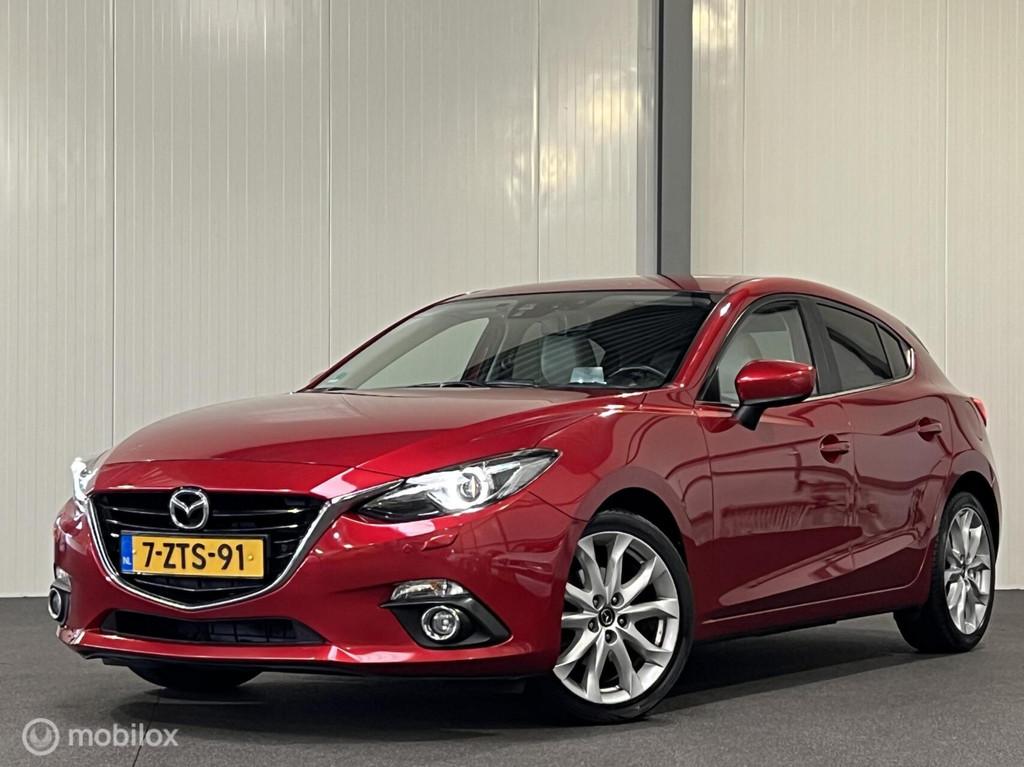 Mazda 3 2.0 GT-M [ NAP leder climate HUD cruise ], Voorwielaandrijving, Bedrijf, 600 kg, Onderhoudsboekje