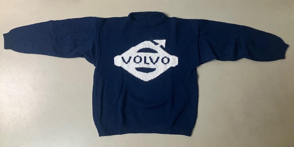 Handgebreide wollen. Volvo trui maat. XL mouwen 160 cm breed, Ophalen of Verzenden, Gedragen, Maat 46/48 (XL) of groter, Blauw