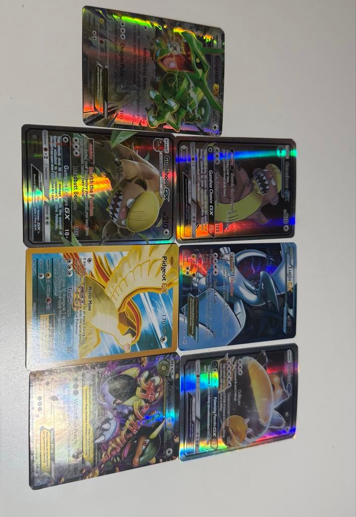 Pokémon kaarten EX en GX, Verzenden, Gebruikt, Meerdere kaarten, Foil