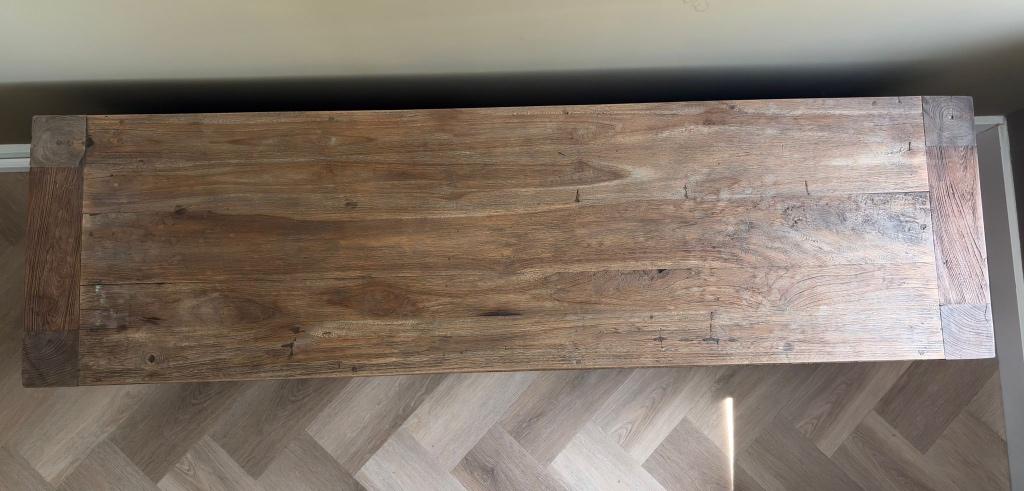 Tv meubel teak hout, Ophalen, 150 tot 200 cm, Teakhout, Zo goed als nieuw