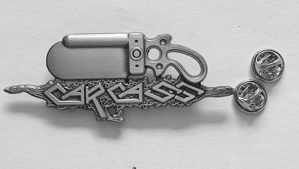 Carcass mooie  nieuwe Bonesaw pin badge speld metal, Verzenden, Nieuw, Overige typen