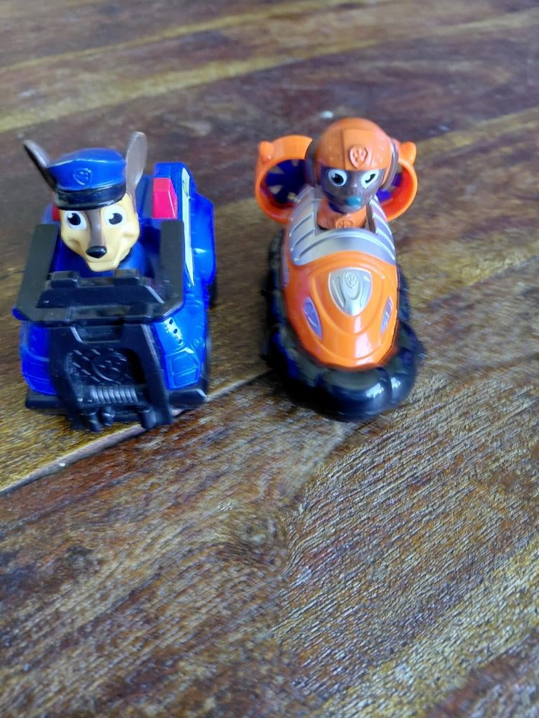 Paw Patrol speelgoedauto's: Chase en Rubble, Ophalen of Verzenden, Zo goed als nieuw