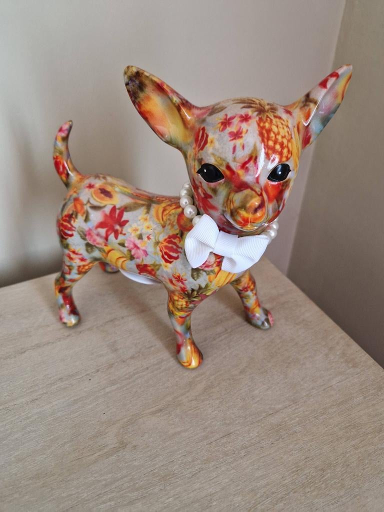 Pomme Pidou Chihuahua, Verzamelen, Spaarpotten, Ophalen of Verzenden, Nieuw, Steen, Aardewerk of Keramiek, Dier