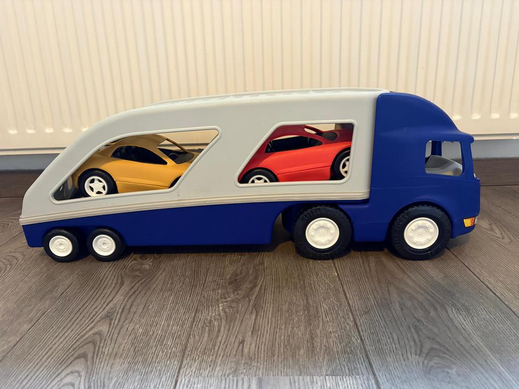 Little Tikes Autotransporter met 2 auto's, Ophalen, Zo goed als nieuw