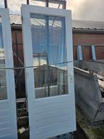 Hardhouten deuren met dubbel glas, Doe-het-zelf en Verbouw, Ophalen, Gebruikt