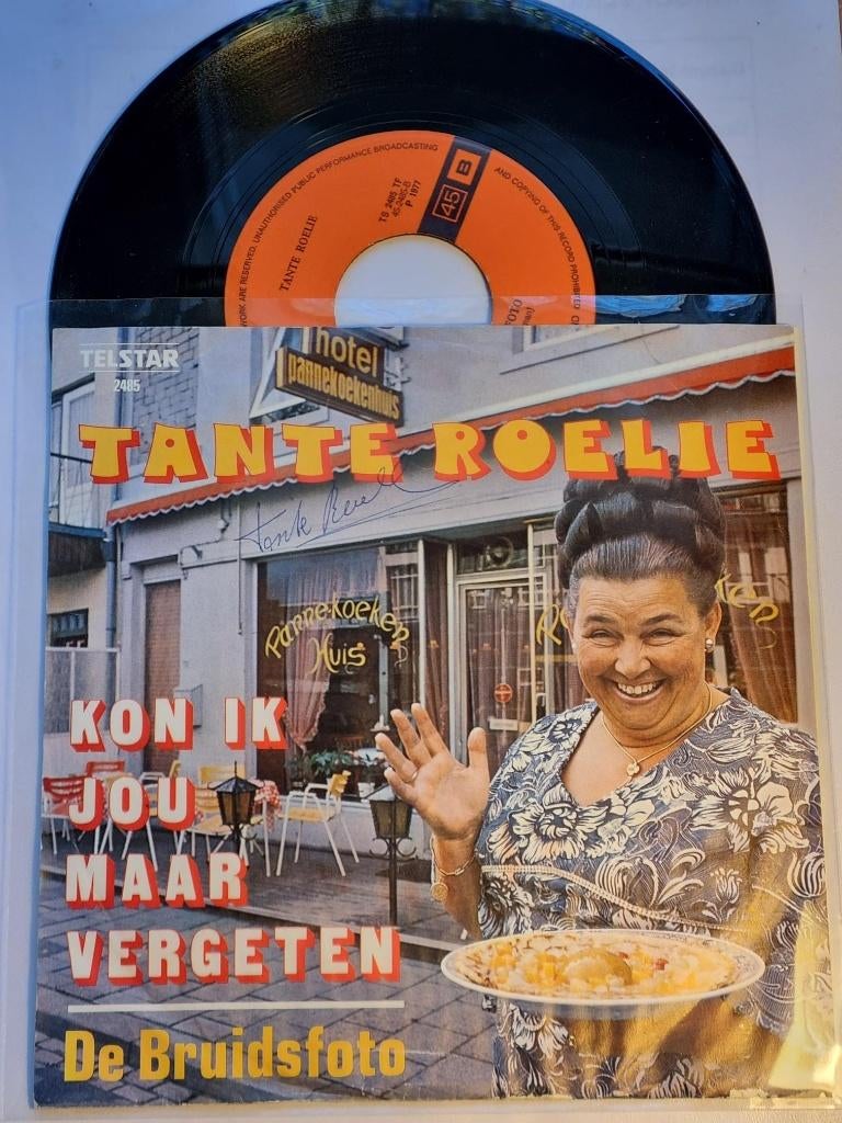 single Tante Roelie KON IK JOU MAAR VERGETEN telstar 1977, Cd's en Dvd's, Vinyl Singles, Gebruikt, 7 inch, Single, Ophalen of Verzenden