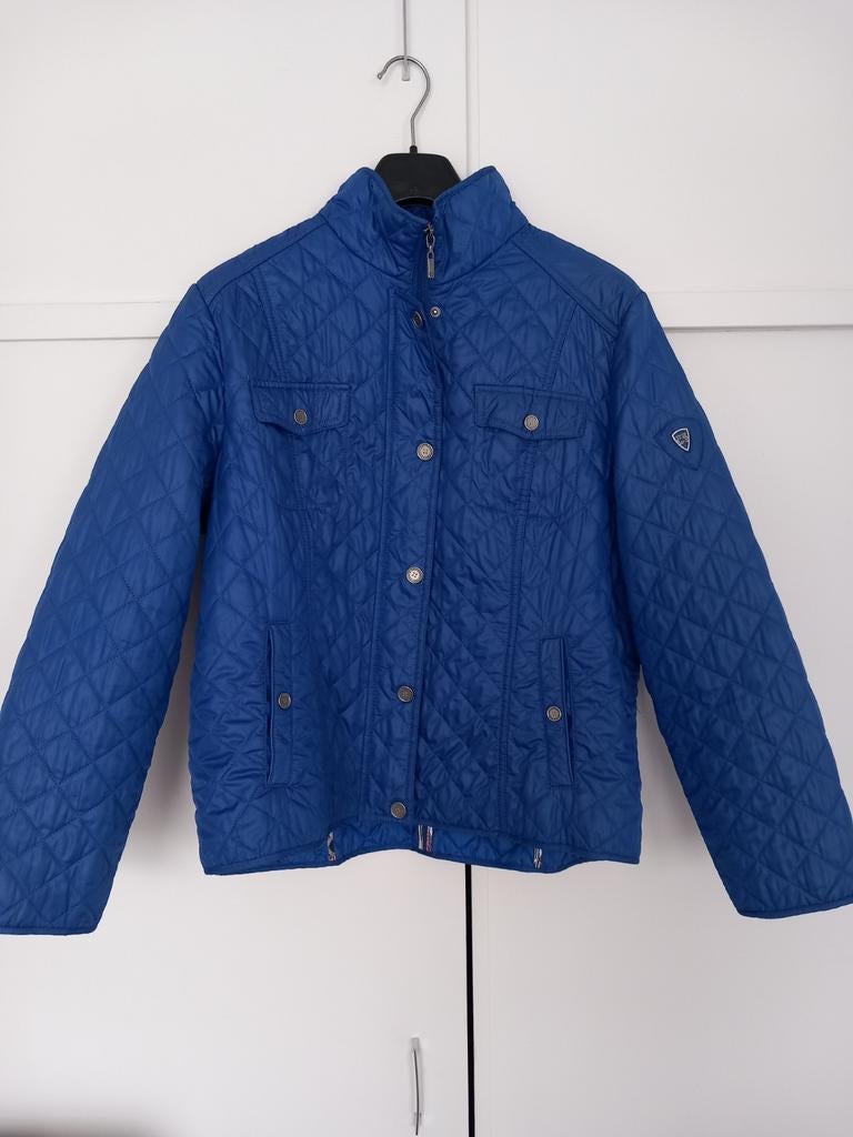Prachtige blauwe tussenjas - Maat 46, Blauw, Maat 46/48 (XL) of groter, Ophalen of Verzenden, Barbara Lebek